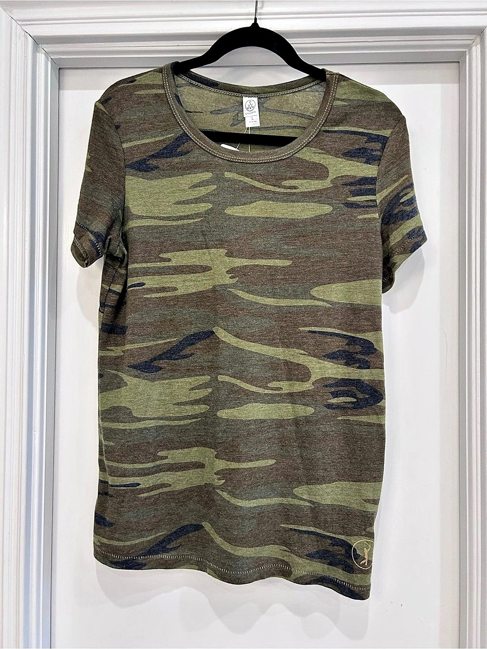 Alternative The Keepsake Tee Camo Short Sleeve Tee in Green & Brown Size Large